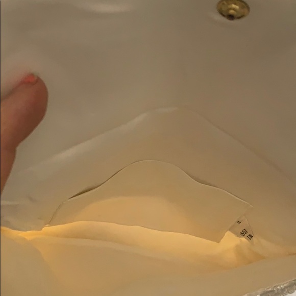 Vintage White shoulder beaded purse - Picture 4 of 5